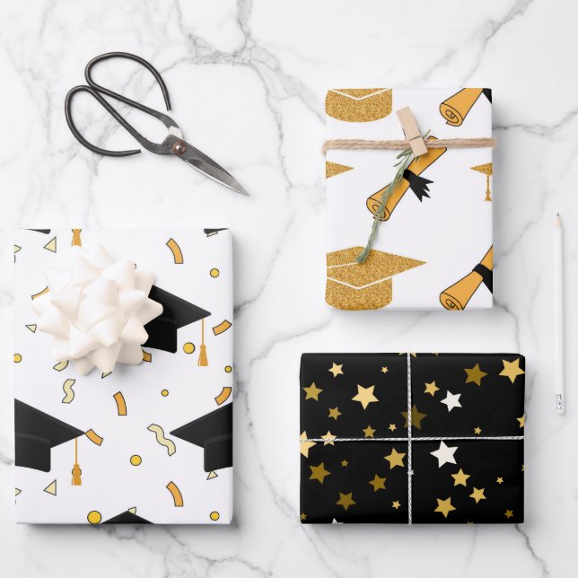 Hoja De Papel De Regalo Celebración de la graduación (Anverso)