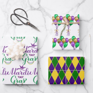 Hoja De Papel De Regalo Celebración de Mardi Gras