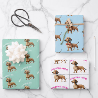 Hoja De Papel De Regalo celebración del cumpleaños de un amante del perro 