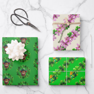 Hoja De Papel De Regalo Celebración irlandesa de Saint Patricks
