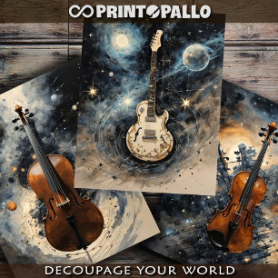 Hoja De Papel De Regalo Cello, violín Guitarra: instrumentos musicales oní