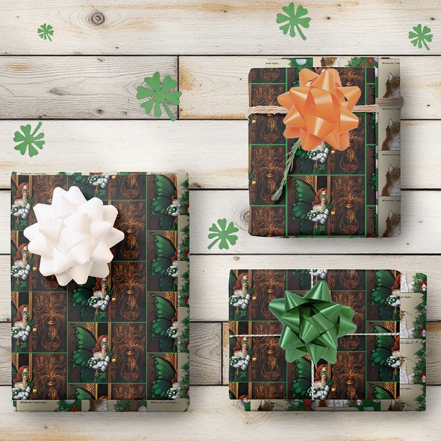 Hoja De Papel De Regalo Celta verde de hadas de contraseña (Subido por el creador)