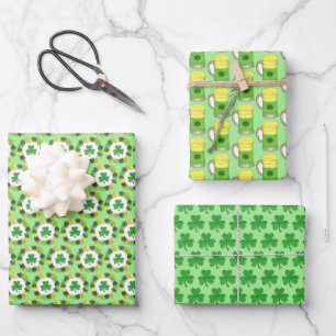 Hoja De Papel De Regalo Cerveza Wreath del Día de San Patricio