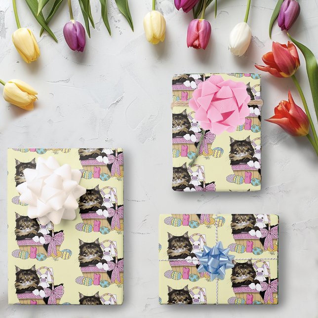 Hoja De Papel De Regalo Cesta de Pascua TabbyKitten (Subido por el creador)