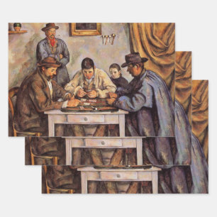Hoja De Papel De Regalo Cezanne - Los Jugadores de Tarjetas, 1892