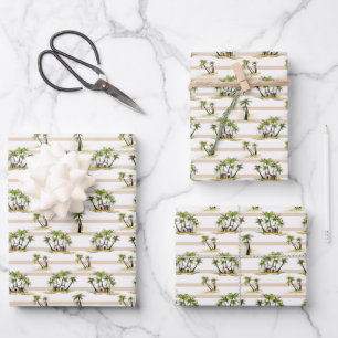Hoja De Papel De Regalo Chaca Tropical Y Palmeras