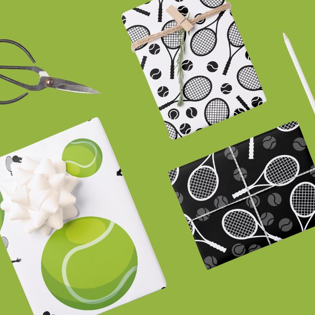 Hoja De Papel De Regalo Chaquetas de tenis y bolas regalo de cumpleaños (Subido por el creador)