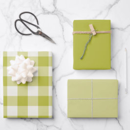Hoja De Papel De Regalo Chartreuse Gingham