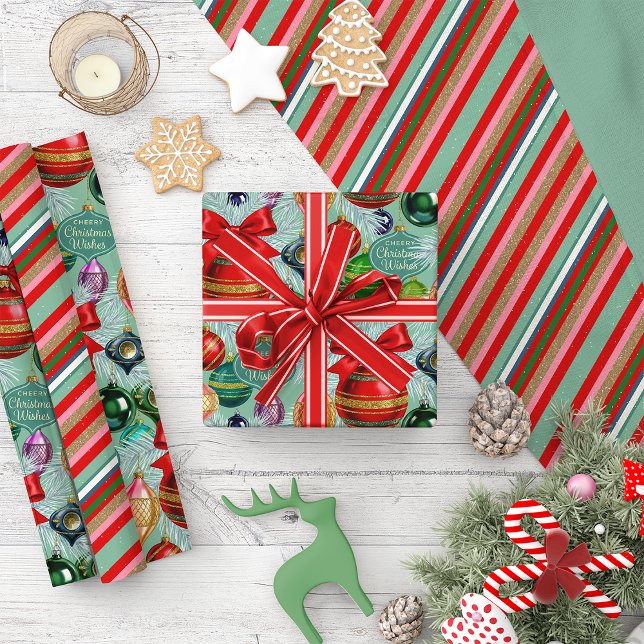 Hoja De Papel De Regalo Cheery Christmas Wishes Wrapping Paper (Subido por el creador)