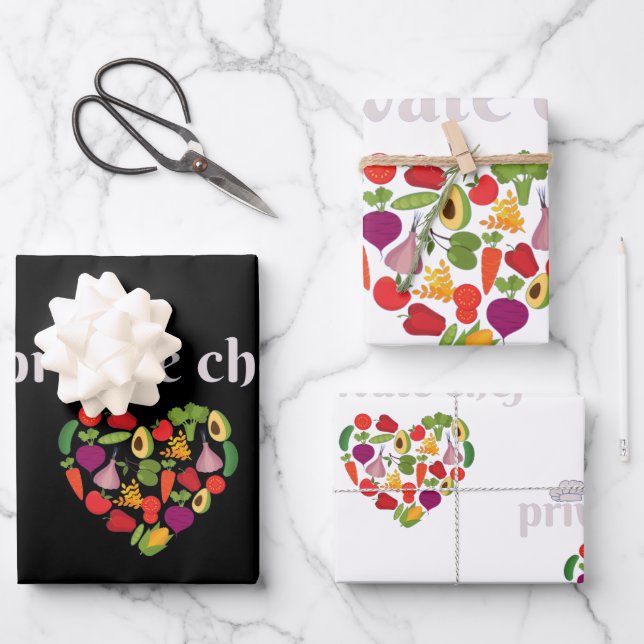 Hoja De Papel De Regalo Chef privado (Anverso)