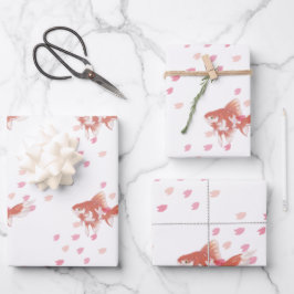Hoja De Papel De Regalo Cherry Blossom Dream: Koi Fish Art Print