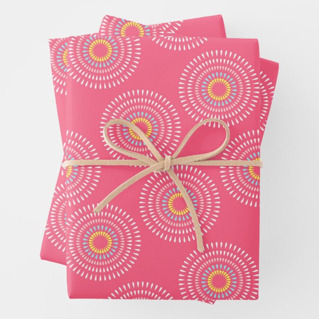 Hoja De Papel De Regalo Cherry japonés de fuegos artificiales (In situ)