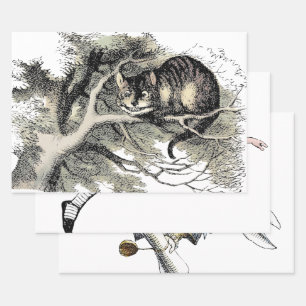 Hoja De Papel De Regalo Cheshire Cat Alice Wonderland Classic