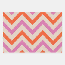 Chevron geométrico rosa y Naranja