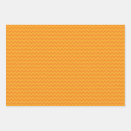 Hoja De Papel De Regalo Chevron, Naranja brillante de Halloween
