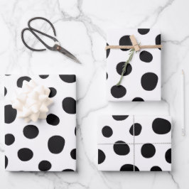 Hoja De Papel De Regalo Chic Playful Energy Dalmatian Spot Pattern
