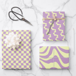 Hoja De Papel De Regalo Chica adolescente Pastel Flor verificador de ondas