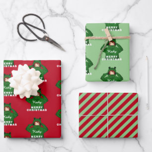 Hoja De Papel De Regalo Chica con dibujo de sudadera con capucha de rana v