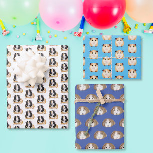 Hoja De Papel De Regalo Chica de conejillos de Indias locas