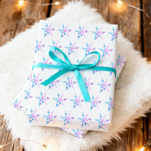 Hoja De Papel De Regalo Chica de Nieve de Winter Wonderland