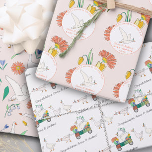 Hoja De Papel De Regalo Chica Fiesta de Silly Goose Baby Shower