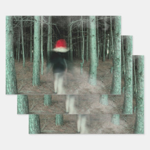 Hoja De Papel De Regalo Chica gótico moderno Selva Roja negra