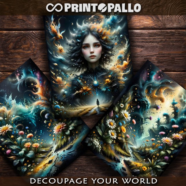 Hoja De Papel De Regalo Chica soñado enfrentándose a sí mismo en el futuro (Subido por el creador)