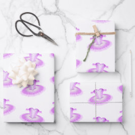 Hoja De Papel De Regalo Chicas de acuarela rosa pastel Ballet Tutu