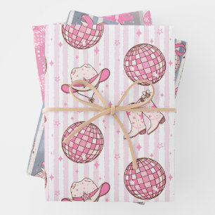 Hoja De Papel De Regalo Chicas Vamos Disco Vaquera Fiesta de Despedida de