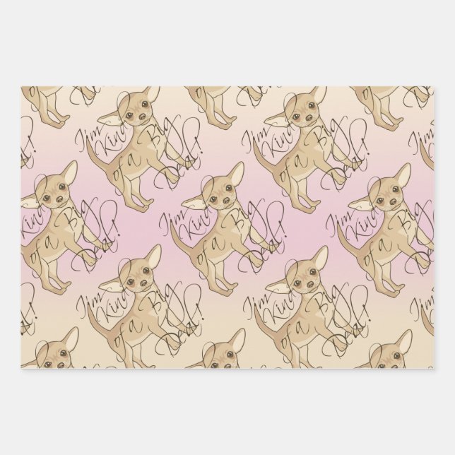 Hoja De Papel De Regalo Chihuahua soy un gran negocio (Anverso)