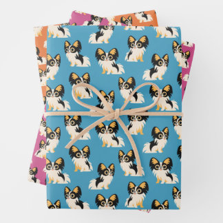 Hoja De Papel De Regalo Chihuahuas Lindos de Pelo Largo