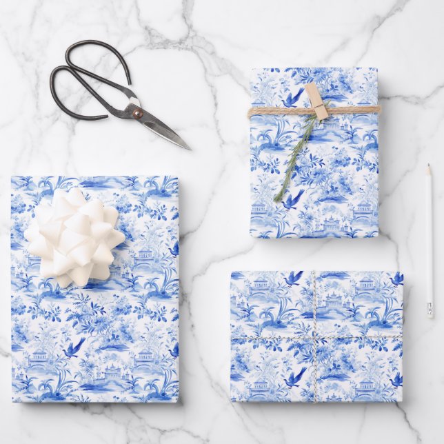 Hoja De Papel De Regalo Chinoiserie (Anverso)