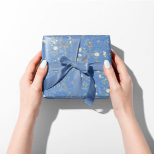 Hoja De Papel De Regalo Chinoiserie Camellia Garden Brisa Azul
