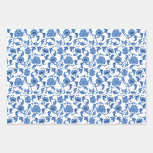 Hoja De Papel De Regalo Chinoiserie Toile Blue Willow