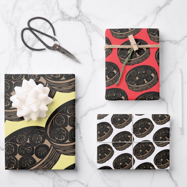 Hoja De Papel De Regalo Chinos tiran a la basura (Anverso)