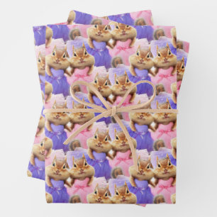 Hoja De Papel De Regalo Chipmunk Ballerina Duo