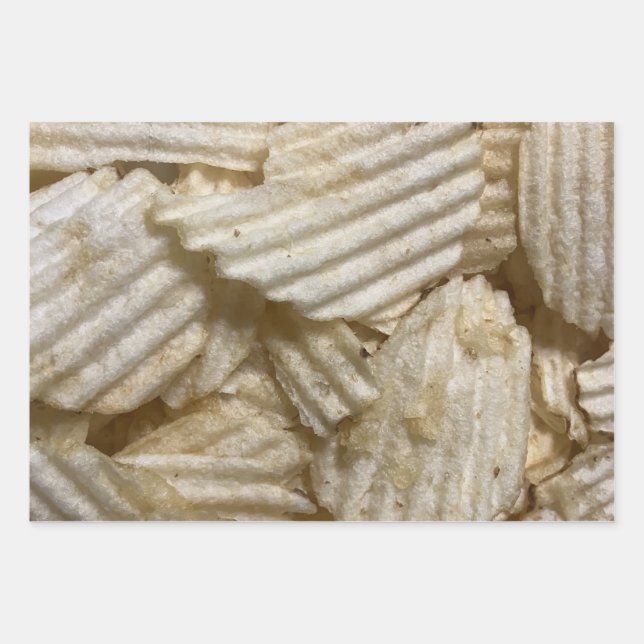 Hoja De Papel De Regalo Chips de papa (Anverso)