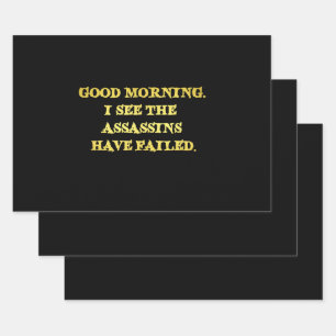 Hoja De Papel De Regalo Chiste matutino de Humor Oscuro