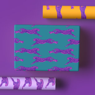 Hoja De Papel De Regalo Chita rosa caliente brillante y audaz