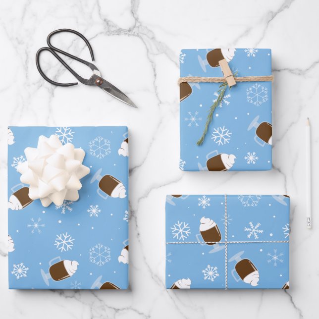 Hoja De Papel De Regalo Chocolate Caliente (Anverso)