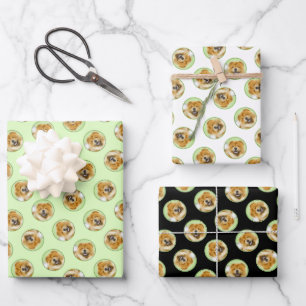 Hoja De Papel De Regalo Chow Chow Pintando Rough Rojo Cute Original Dog Ar