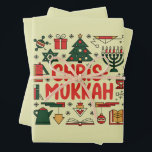 Hoja De Papel De Regalo Chrismukkah Hanukkah Navidades judío Religioso<br><div class="desc">Chrismukkah Hanukkah Navidades judío Religioso</div>