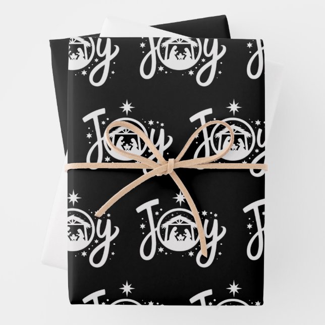 Hoja De Papel De Regalo Christian Christmas Joy Jesus Nativity Scene Faith (In situ)