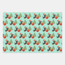 Hoja De Papel De Regalo Christmas Dachshund Dog Wrapping Sheet Set