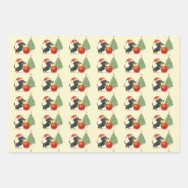 Hoja De Papel De Regalo Christmas Dachshund Gift Wrap Set of 3 