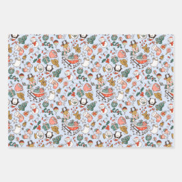 Hoja De Papel De Regalo Christmas Ditsy Doodles 