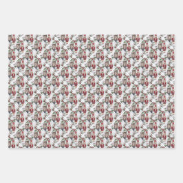 Hoja De Papel De Regalo Christmas nutcrackers and lanterns