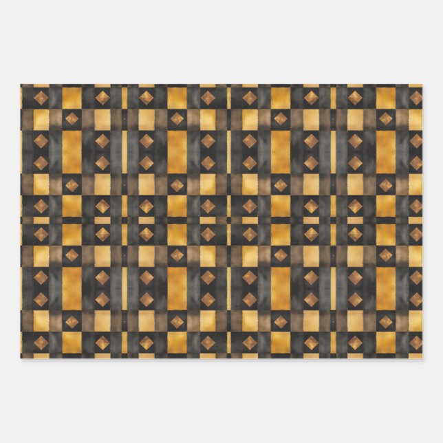 Hoja De Papel De Regalo Christmas Retro Vinage Style (Anverso 3)