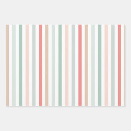 Hoja De Papel De Regalo Christmas Stripes