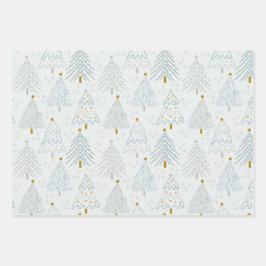 Hoja De Papel De Regalo Christmas Trees Gift Wrapping Paper